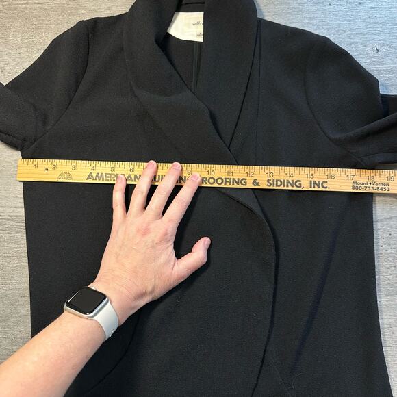 Aritzia Wilfred Chevalier Jacket Black 2 Open Front - Picture 12 of 13